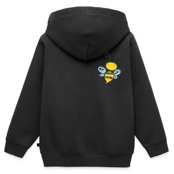 Kleines Bienchen - Kinder Premium Organic Zip Hoodie - Schwarz - Hinten - AI Model Kid Male (0cm)