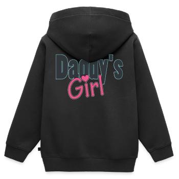 daddy's girl - Kinder Premium Organic Zip Hoodie - Schwarz - Hinten - AI Model Kid Male (0cm)