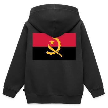 Angola Flag - Kids Premium Organic Zip-up Hoodie - black - Back - AI Model Kid Male (0cm)