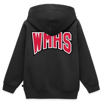 WMHS - Sweat Premium à capuche zippé enfant bio - noir - Dos - AI Model Kid Male (0cm)