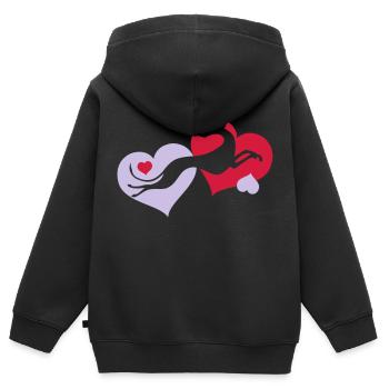levrier_valentin2 - Kids Premium Organic Zip-up Hoodie - black - Back - AI Model Kid Male (0cm)