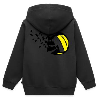 explosion volleyball destructurer destructi - Kids Premium Organic Zip-up Hoodie - black - Back - AI Model Kid Male (0cm)