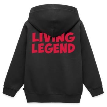 citation rigolote marrante texte drôle je suis - Sweat Premium à capuche zippé enfant bio - noir - Dos - AI Model Kid Male (0cm)