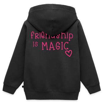 Friendship - Kids Premium Organic Zip-up Hoodie - black - Back - AI Model Kid Male (0cm)
