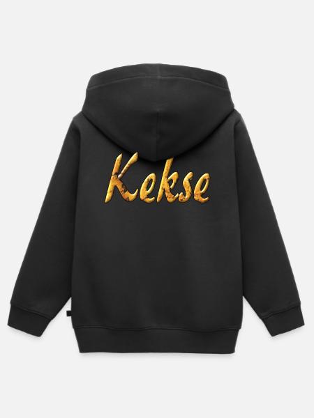 kekse - Kinder Premium Organic Zip Hoodie - Schwarz