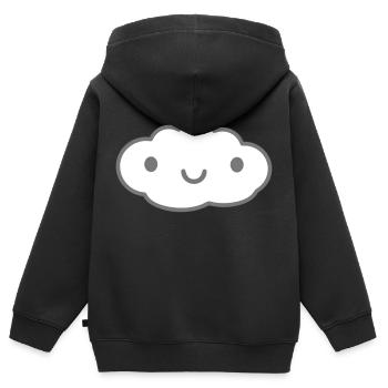 kleine wolke regen - Kinder Premium Organic Zip Hoodie - Schwarz - Hinten - AI Model Kid Male (0cm)