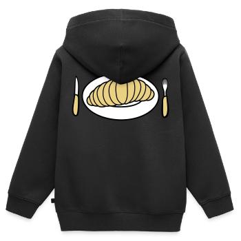 Riesige eklige Larve - Kinder Premium Organic Zip Hoodie - Schwarz - Hinten - AI Model Kid Male (0cm)