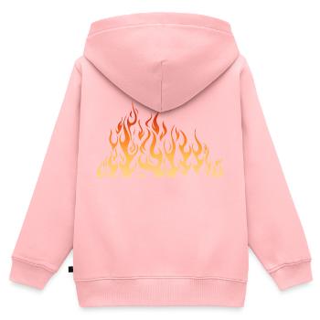 fire flame flame - Kids Premium Organic Zip-up Hoodie - rose - Back - AI Model Kid Female (0cm)
