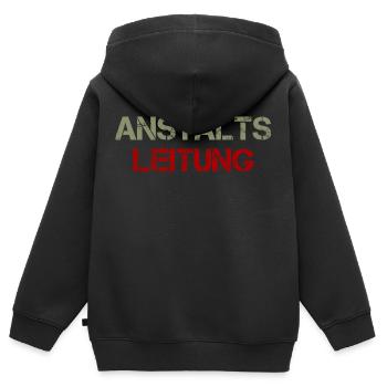 Anstaltsleitung Chef Job Arbeit Büro Geschenk - Kinder Premium Organic Zip Hoodie - Schwarz - Hinten - AI Model Kid Male (0cm)