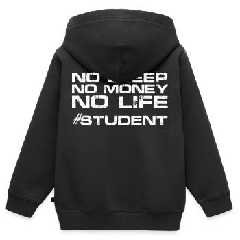 Drôle d’étudiant Cadeau Rengaine - Sweat Premium à capuche zippé enfant bio - noir - Dos - AI Model Kid Male (0cm)