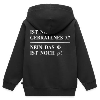 Lustiger Spruch - Physik - Mathe - Chemie - Kinder Premium Organic Zip Hoodie - Schwarz - Hinten - AI Model Kid Male (0cm)
