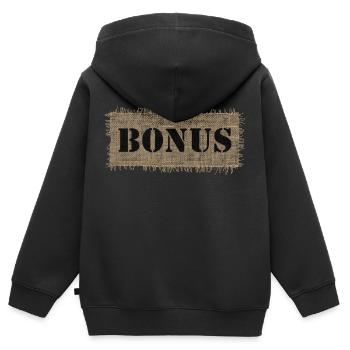 Bonus - Sweat Premium à capuche zippé enfant bio - noir - Dos - AI Model Kid Male (0cm)