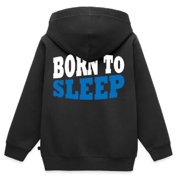 Born to sleep - Kinder Premium Organic Zip Hoodie - Schwarz - Hinten - AI Model Kid Male (0cm)