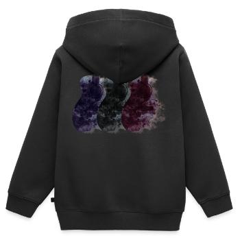 Gitarren - Kinder Premium Organic Zip Hoodie - Schwarz - Hinten - AI Model Kid Male (0cm)