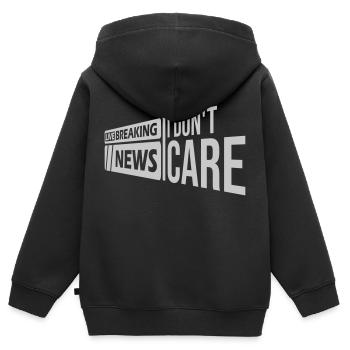 Breaking news don t - Kinder Premium Organic Zip Hoodie - Schwarz - Hinten - AI Model Kid Male (0cm)