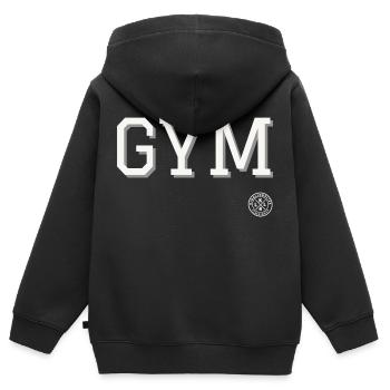 Gym - Kids Premium Organic Zip-up Hoodie - black - Back - AI Model Kid Male (0cm)