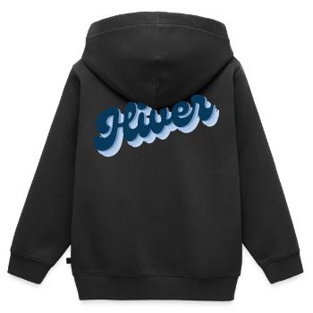 hiver - Sweat Premium à capuche zippé enfant bio - noir - Dos - AI Model Kid Male (0cm)
