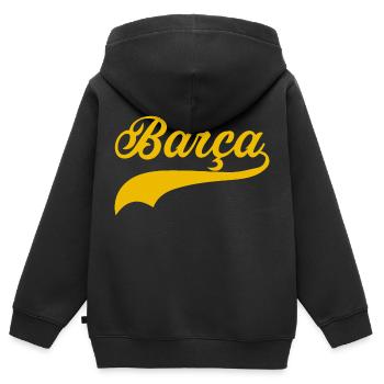 barca swoosh vintage - Kids Premium Organic Zip-up Hoodie - black - Back - AI Model Kid Male (0cm)