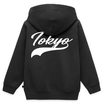 tokyo swoosh tokyo vintage - Kids Premium Organic Zip-up Hoodie - black - Back - AI Model Kid Male (0cm)