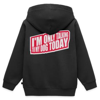 only talking to dog - Kids Premium Organic Zip-up Hoodie - black - Back - AI Model Kid Male (0cm)
