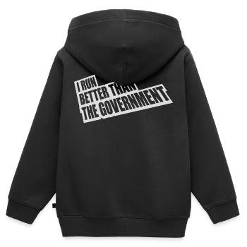 mieux fonctionner que le gouvernement - Sweat Premium à capuche zippé enfant bio - noir - Dos - AI Model Kid Male (0cm)