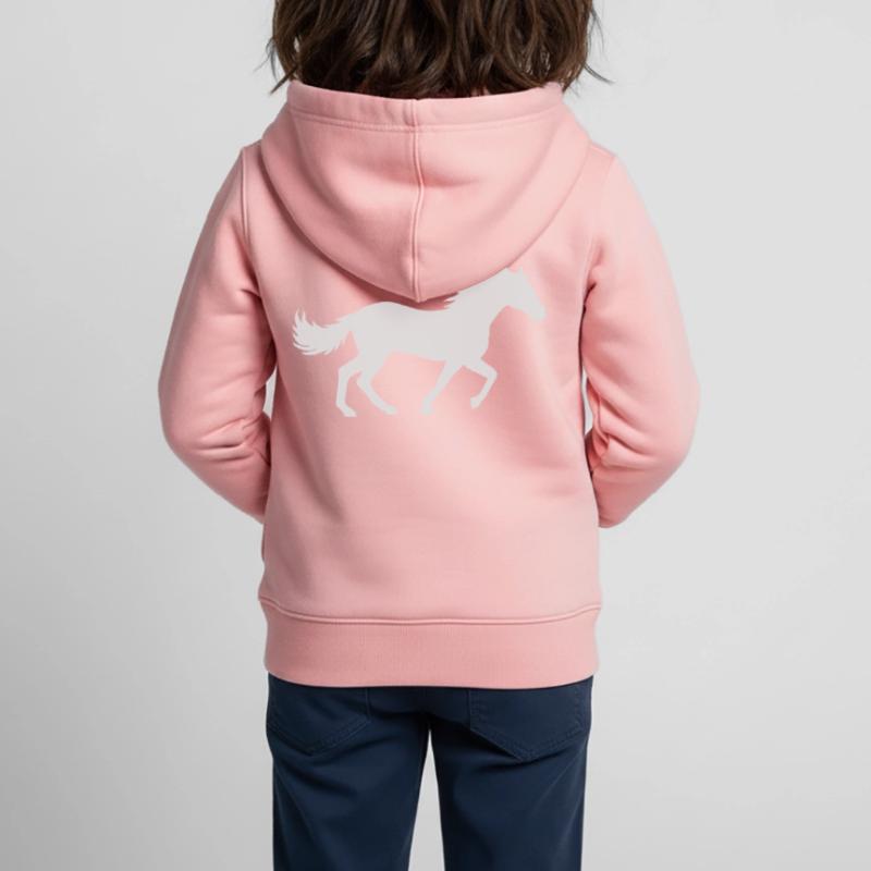 Conception de silhouette de cheval de course Sweat Premium à capuche zippé enfant bio