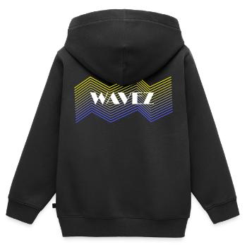 Wavez Design - Sweat Premium à capuche zippé enfant bio - noir - Dos - AI Model Kid Male (0cm)
