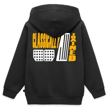 Manuelle Gangschaltung Knüppelschaltung - Kinder Premium Organic Zip Hoodie - Schwarz - Hinten - AI Model Kid Male (0cm)
