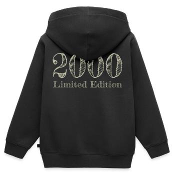 2000 - Sweat Premium à capuche zippé enfant bio - noir - Dos - AI Model Kid Male (0cm)