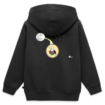Maikäfers Sehnsucht nach dem Mond - Kinder Premium Organic Zip Hoodie - Schwarz - Hinten - AI Model Kid Male (0cm)