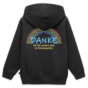 Kindergarten Verabschiedung Schulkind Einschulung - Kinder Premium Organic Zip Hoodie - Schwarz - Hinten - AI Model Kid Male (0cm)