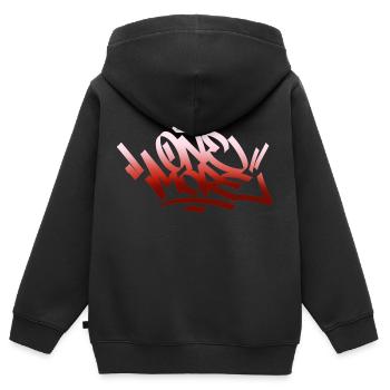 One More - Kinder Premium Organic Zip Hoodie - Schwarz - Hinten - AI Model Kid Male (0cm)