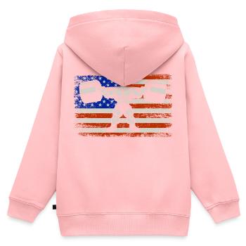 Sport - Sweat Premium à capuche zippé enfant bio - rose - Dos - AI Model Kid Female (0cm)