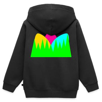 Bunte Ostereier - Kinder Premium Organic Zip Hoodie - Schwarz - Hinten - AI Model Kid Male (0cm)