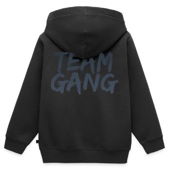 Team Gang - Party-Eyecatcher - Entreprise - Sweat Premium à capuche zippé enfant bio - noir - Dos - AI Model Kid Male (0cm)