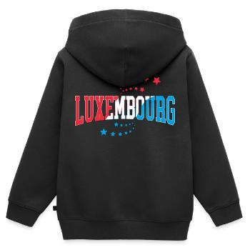 Luxemburg - Kinder Premium Organic Zip Hoodie - Schwarz - Hinten - AI Model Kid Male (0cm)