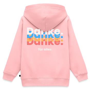 Black and Beige Colorful Typography T Shirt 1 1 - Kinder Premium Organic Zip Hoodie - Rosa - Hinten - AI Model Kid Female (0cm)