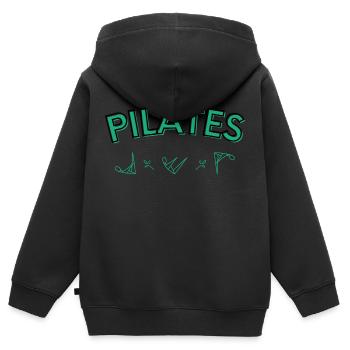 Pilates Verschiedene Positionen - Kinder Premium Organic Zip Hoodie - Schwarz - Hinten - AI Model Kid Male (0cm)