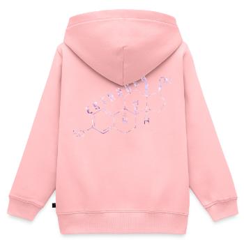 molécule d’œstrogène - Sweat Premium à capuche zippé enfant bio - rose - Dos - AI Model Kid Female (0cm)