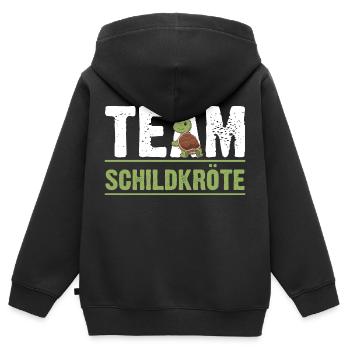 Schildkröte Schildkröten - Kinder Premium Organic Zip Hoodie - Schwarz - Hinten - AI Model Kid Male (0cm)