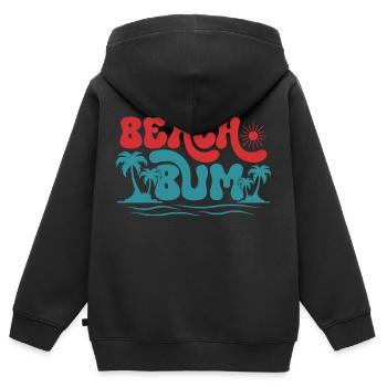 Beach Bum, Sommer Sonne Urlaub Strand Palmen Meer - Kinder Premium Organic Zip Hoodie - Schwarz - Hinten - AI Model Kid Male (0cm)