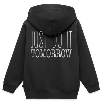 FAIS-LE - Sweat Premium à capuche zippé enfant bio - noir - Dos - AI Model Kid Male (0cm)