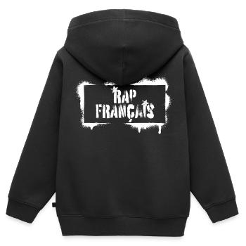 Französischer Rap Graffiti Urbain - Kinder Premium Organic Zip Hoodie - Schwarz - Hinten - AI Model Kid Male (0cm)