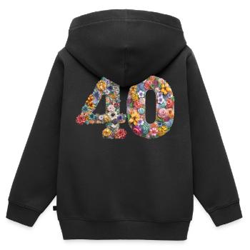 50th Birthday vintage retro Born in 1973 Birthday - Kids Premium Organic Zip-up Hoodie - black - Back - AI Model Kid Male (0cm)