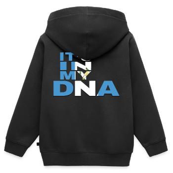ITS IN MY DNA GUATEMALA - Sweat Premium à capuche zippé enfant bio - noir - Dos - AI Model Kid Male (0cm)