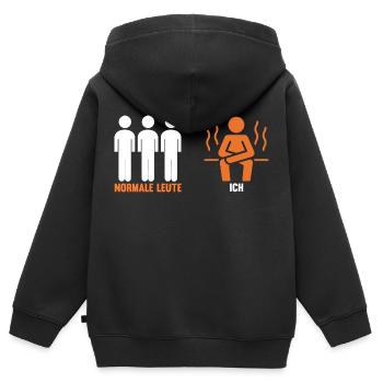 Wellness Saunagänger Saunieren Saunierer Sauna - Kinder Premium Organic Zip Hoodie - Schwarz - Hinten - AI Model Kid Male (0cm)
