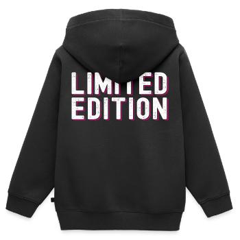 Édition limitée - Sweat Premium à capuche zippé enfant bio - noir - Dos - AI Model Kid Male (0cm)