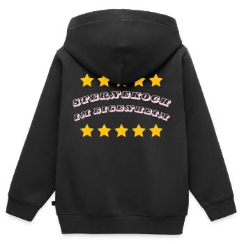 Sternekoch im Eigenheim - Kinder Premium Organic Zip Hoodie - Schwarz - Hinten - AI Model Kid Male (0cm)