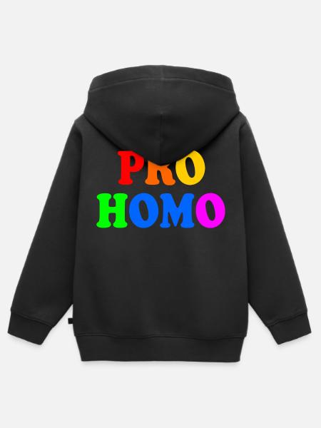Pro homo - Kinder Premium Organic Zip Hoodie - Schwarz