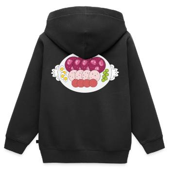 Sausage platter - Kids Premium Organic Zip-up Hoodie - black - Back - AI Model Kid Male (0cm)